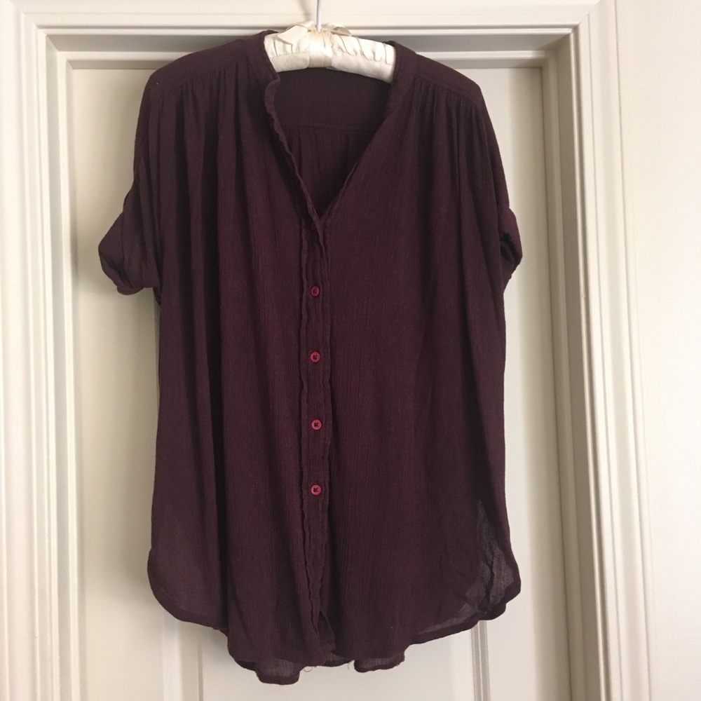 🍯 Silence and Noise Burgundy Oversized Tunic